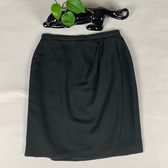 Randy Kemper Green Tulip Pleat Pencil Skirt - Picture 5 of 8